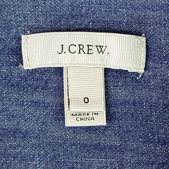 J Crew Tunic Dress Womens Size 0 Denim Chambray ASO Pretty Little Liars Preppy - Picture 5 of 12